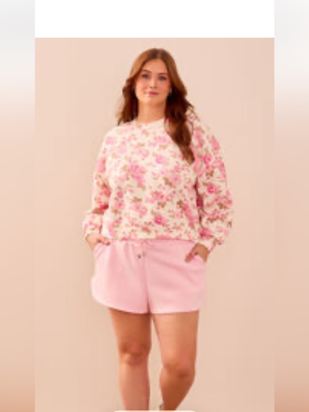 Arula Super Soft Floral Crop Sweatshirt NWT 2X